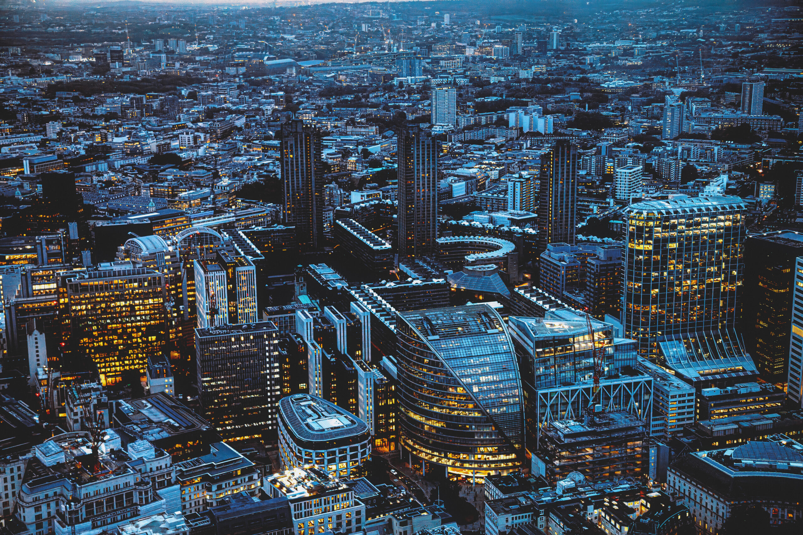 The City of London Skyline at Night, United Kingdom